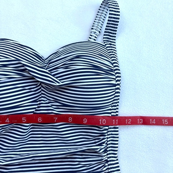 Nip Tuck Navy/White Pinup 50’s Sorrento Striped Joanne One Piece Swimsuit (6) - Picture 16 of 16